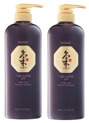 Ki Gold Premium Shampoo 2 Set, Promotes Elastic Hair