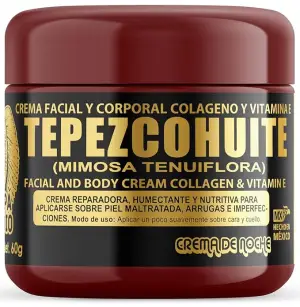 PAPA INDIO Tepezcohuite Night Skincare Cream Facial Collagen & Mimosa Tenumora Extract