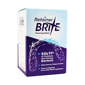 Retainer Brite Tablets for Cleaner Retainers and Dental Appliances - 96 Count