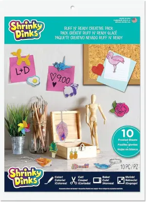 Shrinky Dinks Creative Pack 10 Sheets Frosted Ruff n' Ready