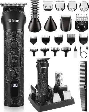 Ufree Beard Trimmer for Men, 7 in 1 Beard Grooming Kit for Mustache Body Nose Hair and Facial