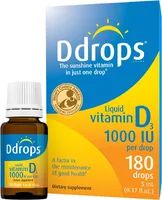 Ddrops Adults 1000 IU 180 Drops, Liquid Vitamin D