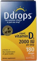 Ddrops Adults 2000IU 180 Drops - Liquid Vitamin D3 Supplement