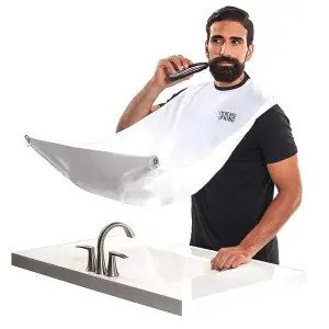 BEARD KING Beard Bib Apron - Men's Hair Catcher for Shaving