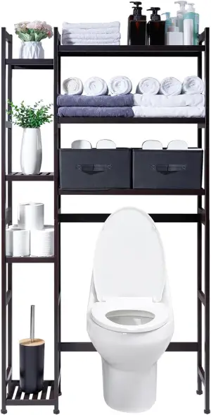 Homde Over The Toilet Storage with Basket and Drawer