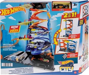 Hot Wheels Toy Car Track Set City Transforming Race Tower