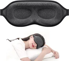 MZOO Luxury Sleep Mask for Back and Side Sleeper, 100% Block Out Light Sleeping Eye Mask for Women Men