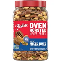 Fisher Snack Oven Roasted Never Fried Deluxe Mixed Nuts