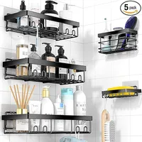 Moforoco 5 Pack Shower Caddy Shelves Organizer Rack