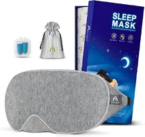 Mavogel's Premium Sleep Mask for Men and Women - Luxurious Cotton Eye Mask with Adjustable Strap