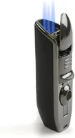 Scorch Torch Triple Jet Flame Butane Cigarette Torch Lighter with Cigar Punch Attachment