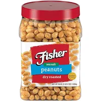 Fisher Snack Sea Salt Dry Roasted Peanuts, 36 Ounces