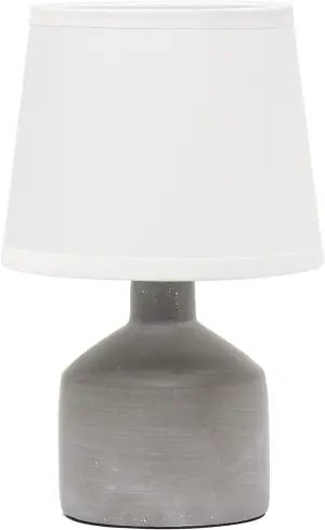 Simple Designs LT2080-GRY Mini Bocksbeutal Concrete Table Lamp