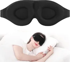 MZOO Sleep Mask for Side Sleeper Women Men, Updated Design 100% Light Blocking Eye Mask
