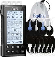 Belifu 4 Independent Channel TENS EMS Unit, 24 Modes,30 Level Intensity Muscle Stimulator Machine