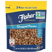 Fisher Chef's Naturals Unsalted Chopped Pecans 24oz