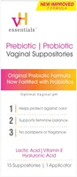 vH essentials Prebiotic PH Balanced Vaginal SuppositoriesBox